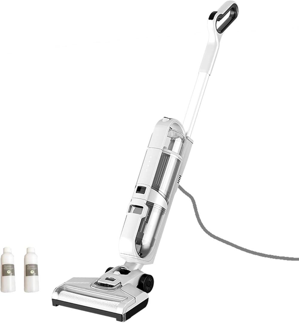HAUSMEISTER Corded Multi-Surface Floor Washer Wet and Dry Vacuum with Brush Roller Self-cleaning for hard floor and carpet Digital display Cleaner included for pet hair and daily messes