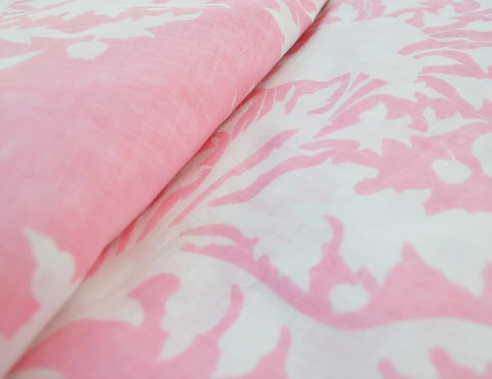 Scrren Print Dressmaking by The Yard Fabric 100% Cotton Floral Print Fabric for Sewing Crafting Ethnic Running Natural Dye Sanganeri Indian Fabric by The Yard 487 (50 Yard pre Cut)