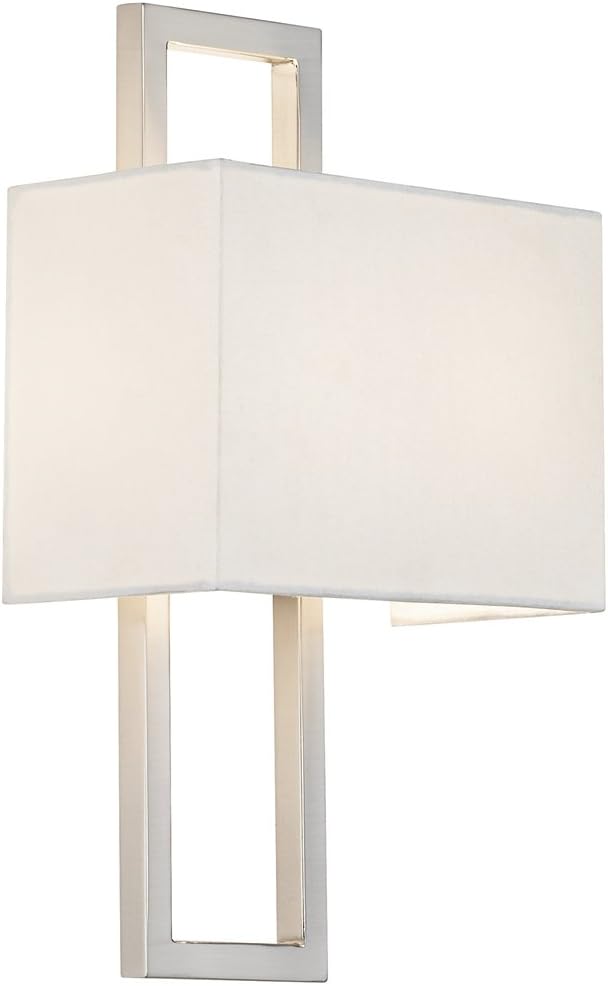 Possini Euro Design Modena Modern Wall Light Sconce Brushed Nickel Hardwired 9 1/2