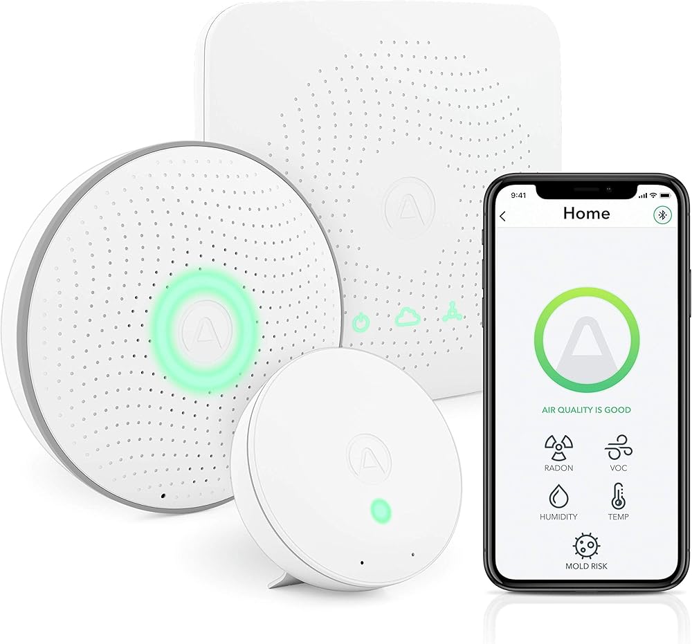 Airthings 4200 House Kit, Radon, Mold Risk & Indoor Air Quality Monitoring System, Multi-Room