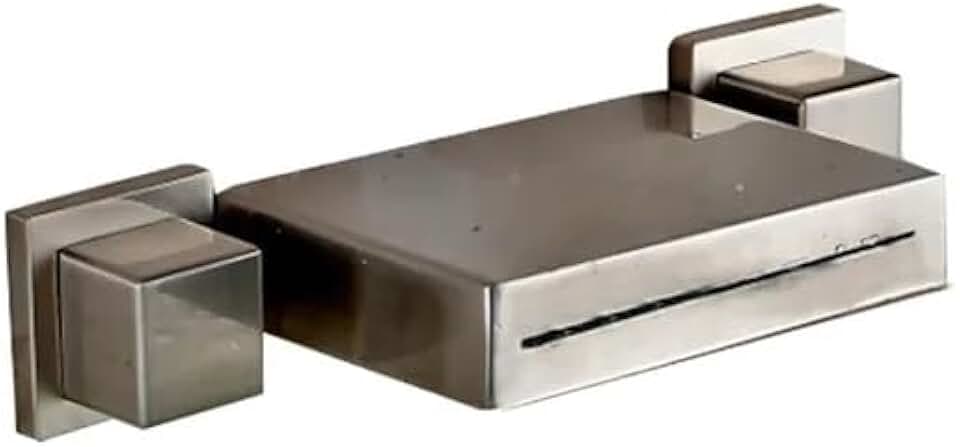 Sacramento Brushed Nickel Wall Mount Double Handle Bathtub Faucet