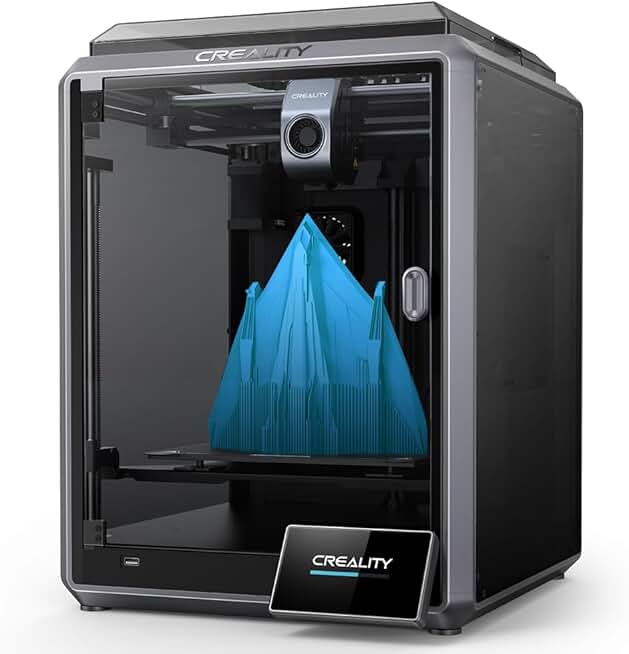 Creality K1 3D Printer with 600mm/s Printing Speed 2000mm/s² Acceleration, 300℃ High-Temp 32mm³/s Flow Hotend Auto Level Dual-Gear Direct Extruder Printing Size 8.66x8.66x9.84 inch