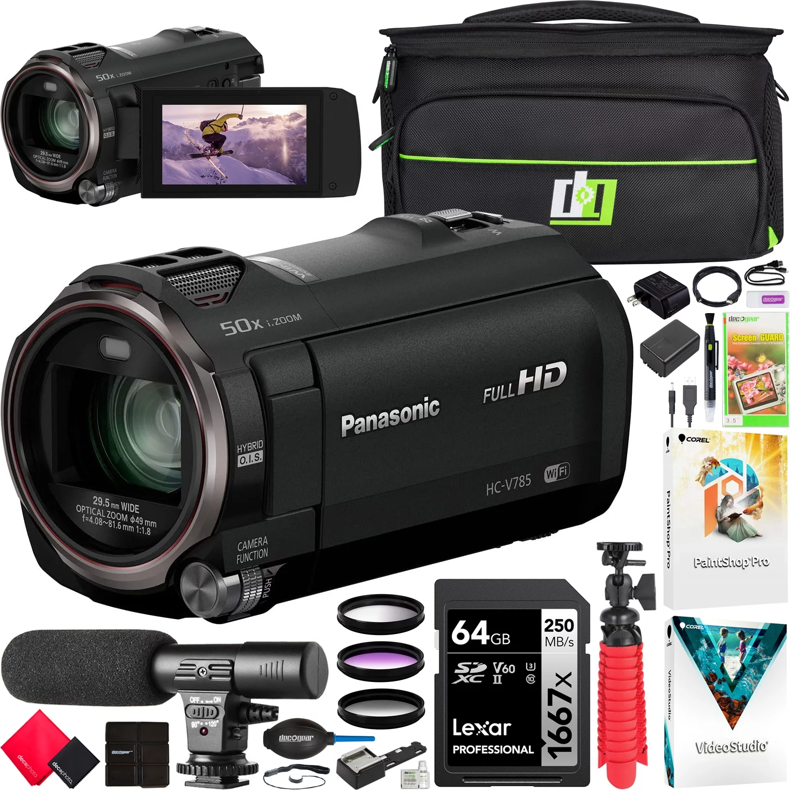 Panasonic HC-V785K Full HD Camcorder Video Camera with 20X Optical Zoom, 1/2.3