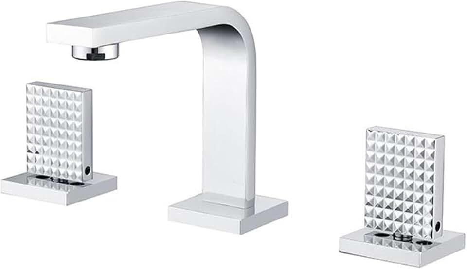 Brass Bathroom Faucet 3 Hole, Double Handle Bathroom Sink Faucet 3 Hole, Bathroom Faucets for Sink 3 Hole, Vanity Faucet, Bathroom Fixtures, Bath Faucet, Faucet for Bathroom Sink