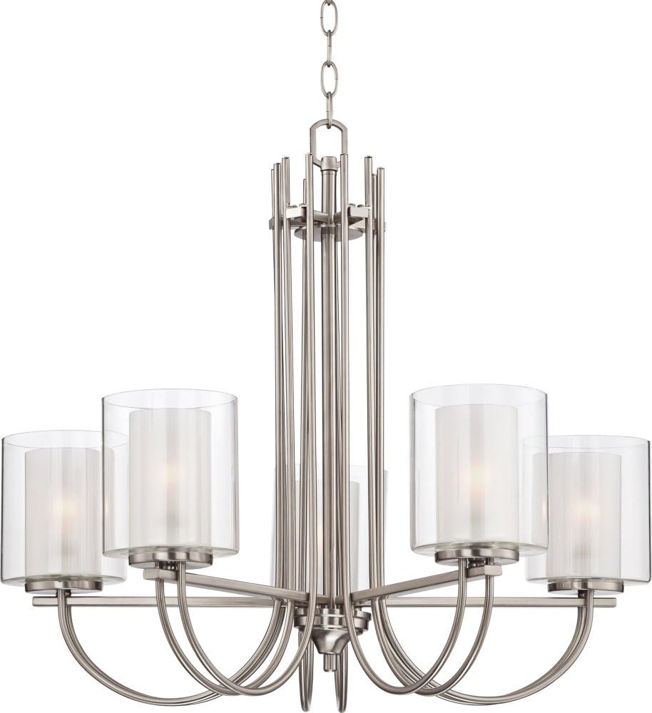 Possini Euro Design Melody Modern Brushed Nickel Chandelier 26 3/4