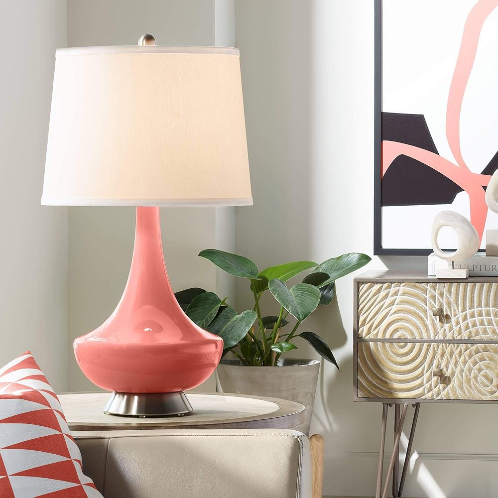 Color + Plus Coral Reef Gillan Glass Table Lamp