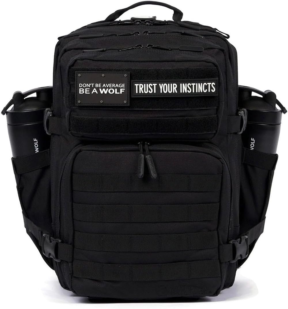 35L Backpack Meal Prep Management (Alpha Black) Lunch Box, Cooler, Travel, Insulated Bag, Daypack WOLFpak