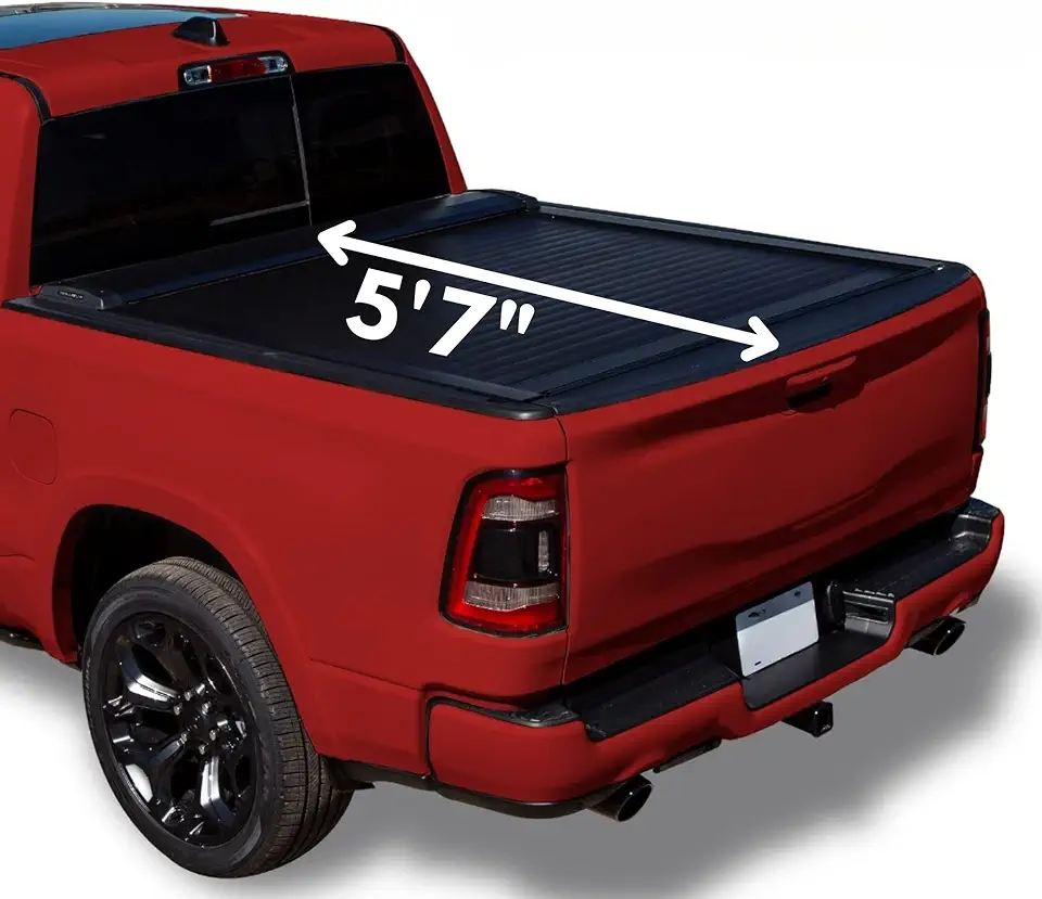 LEER ROLLITUP | Retractable Truck Bed Tonneau Cover | Fits 2019-2023 Ram 1500 with 5.7