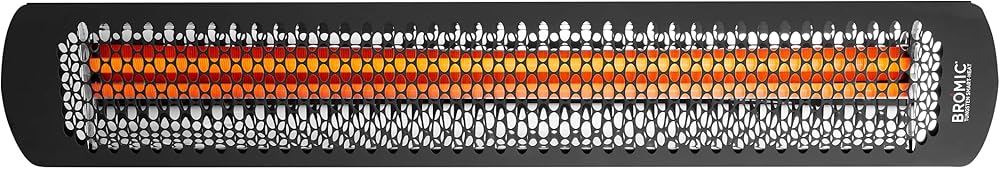 Bromic Tungsten Electric, Outdoor Patio Heater, Infrared 220-240V, Black, 2000W