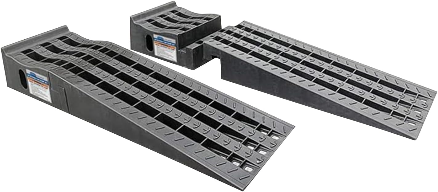 Eastwood Detachable Removable Poly Black Car Ramp Set with 3.6 Tons Load Rating