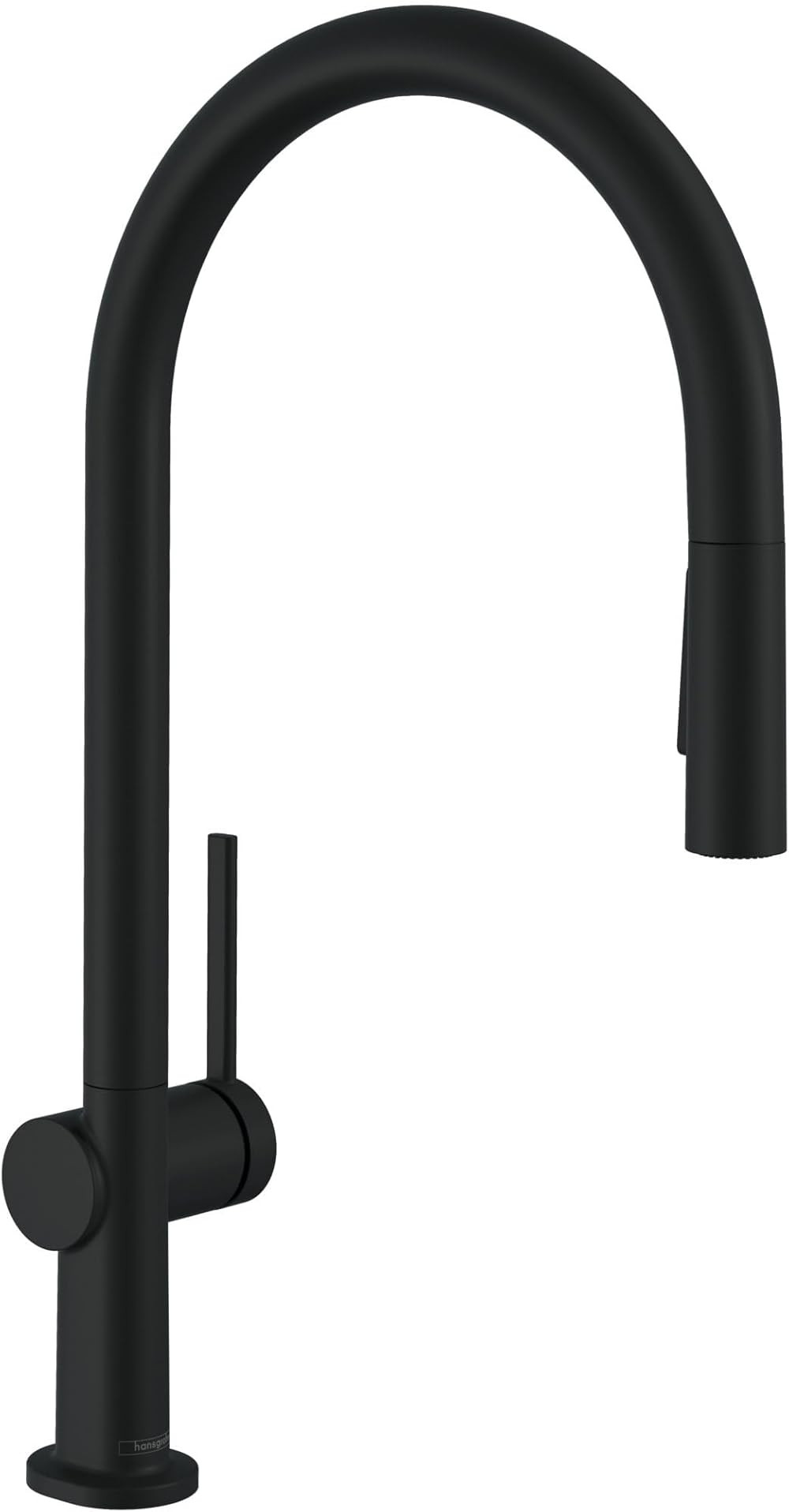 hansgrohe Talis N Black High Arc Kitchen Faucet, Kitchen Faucets with Pull Down Sprayer, Faucet for Kitchen Sink, Magnetic Docking Spray Head, Matte Black 72800671