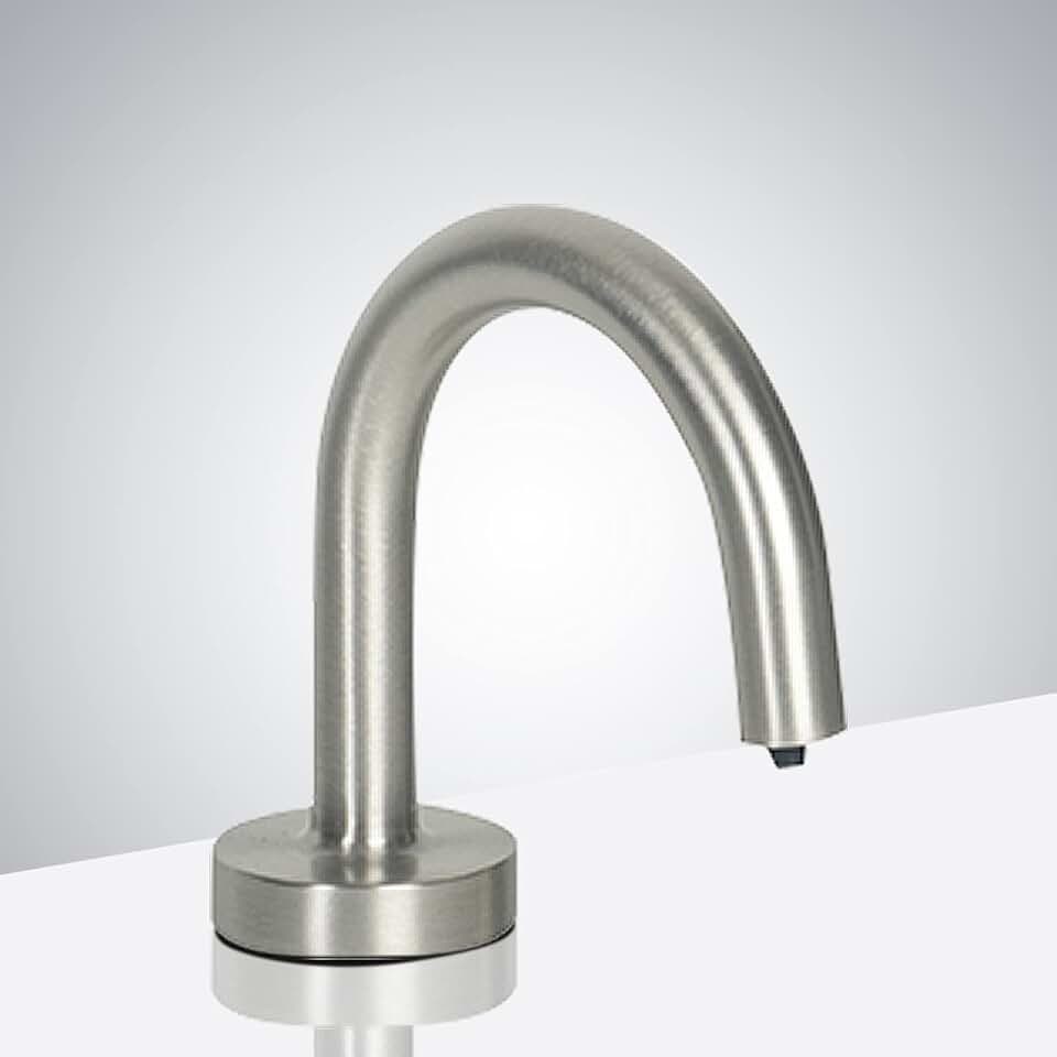 Geneva Commercial Automatic Soap Dispenser - FS1141 Contemporary Style Deck Mount Solid Brass Sensor Soap Dispenser - Brushed Nickel Finish