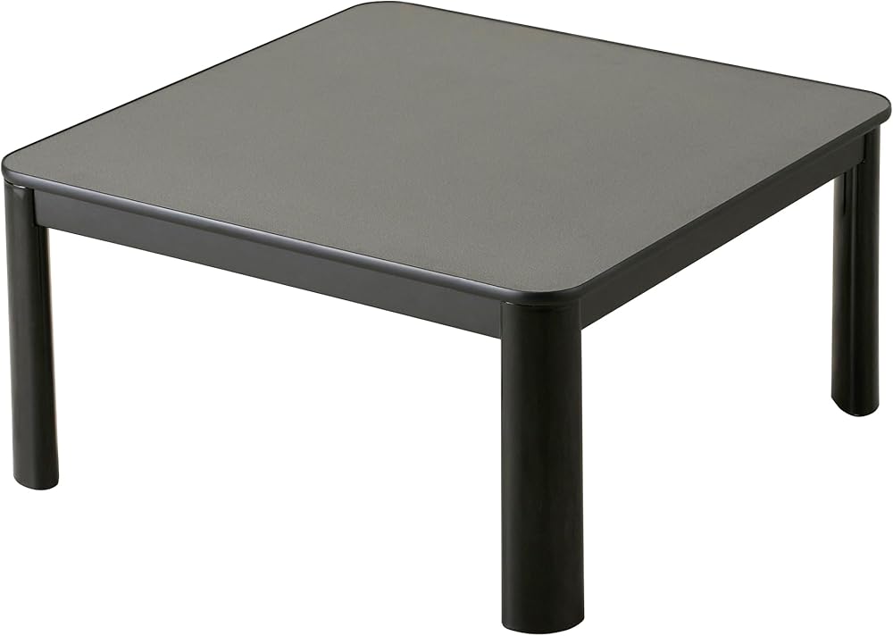 KB-75US(BK) Kotatsu Heater Table with 120V Electric Heater Low-Lying Dining and Work Desk square W29.5xD29.5xH15inches table top surface reversible gray black color Home and Living