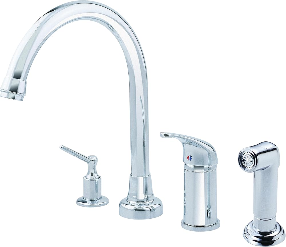 Gerber Plumbing Melrose Single Handle Kitchen Faucet with Side Spray and Soap Dispenser