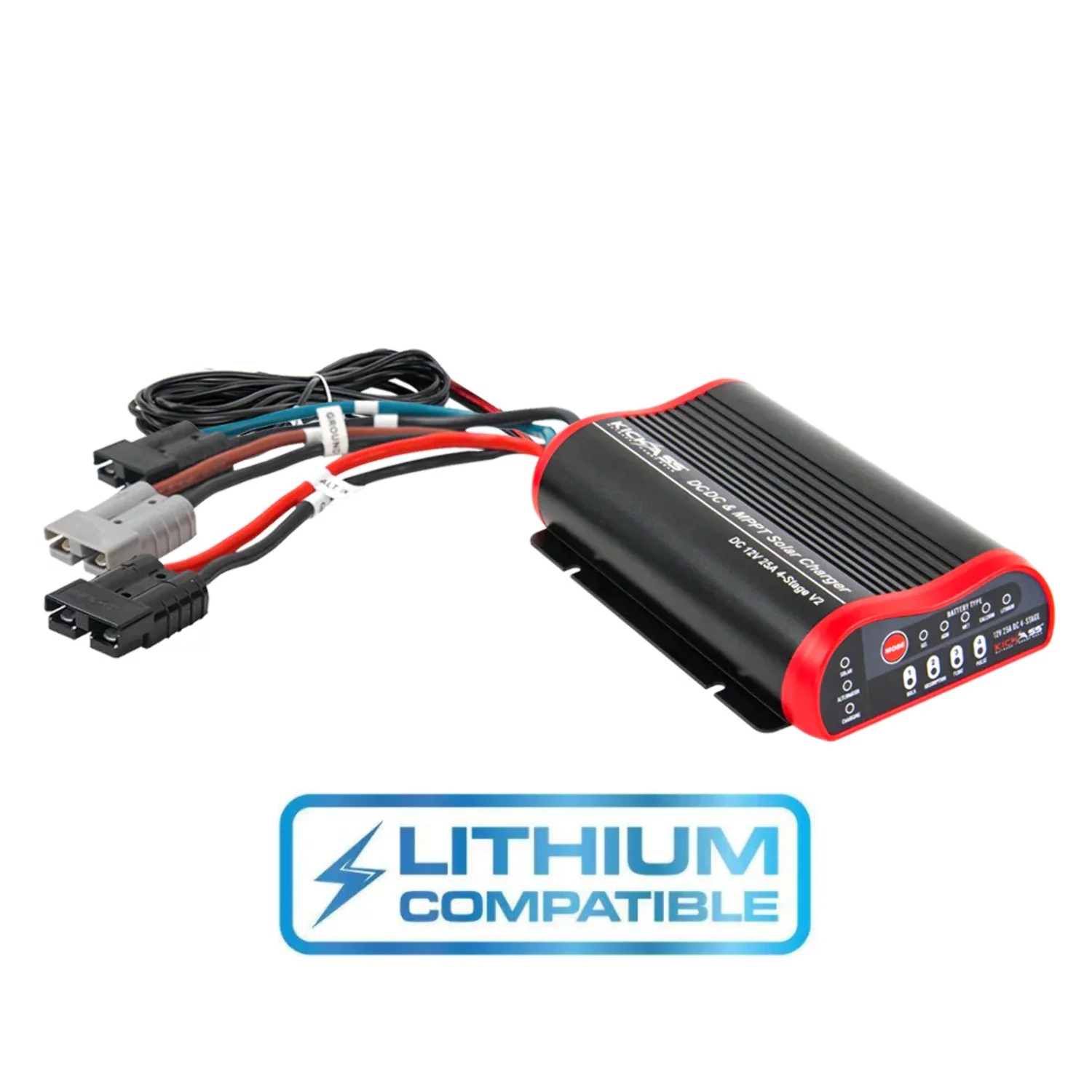 KickAss DCDC MPPT Solar Battery Charger 12V-24V 25A Pre-wired Anderson