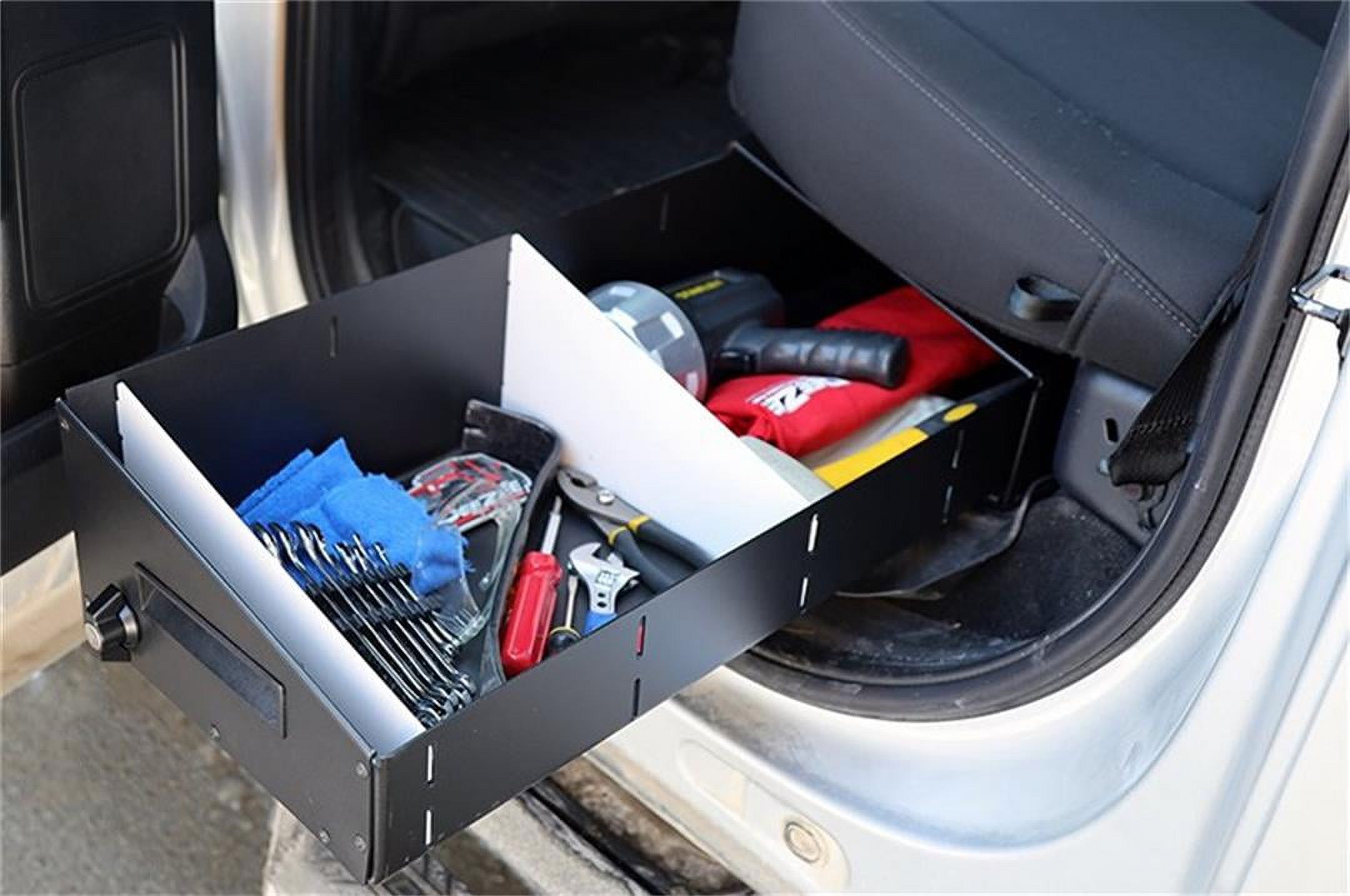 Dee Zee DZ700 Under Rear Seat Storage Drawer Tool Boxes for 2015-2022 Ford F-150, Black