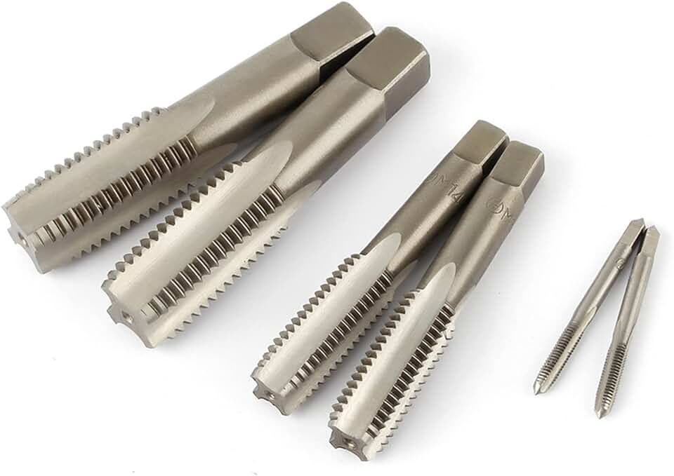 high-Performance Hard and Sturdy Drill bit 2Pcs Hss Right Hand Tap Drill Hand Tools Screw Thread Metric Plug Taps M2 M3 M4 M5 M6 M8 M10 M12 M16 M20 M22 M24 M27 M30 (Size : 5 PAIRS-M24X3)