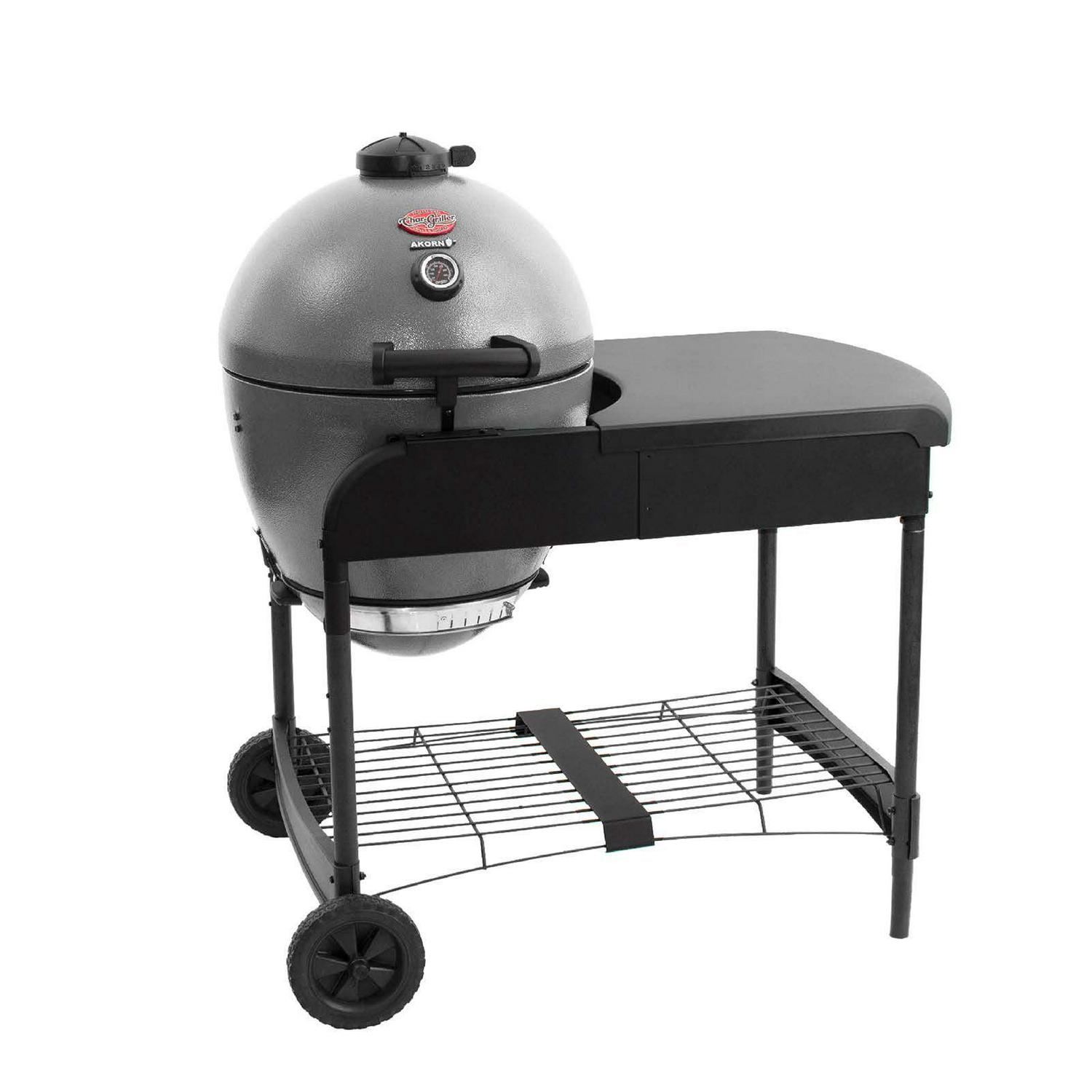 Char-Griller AKORN Kamado Grill on Cart, Ash 20-in W Ash Kamado Charcoal Grill
