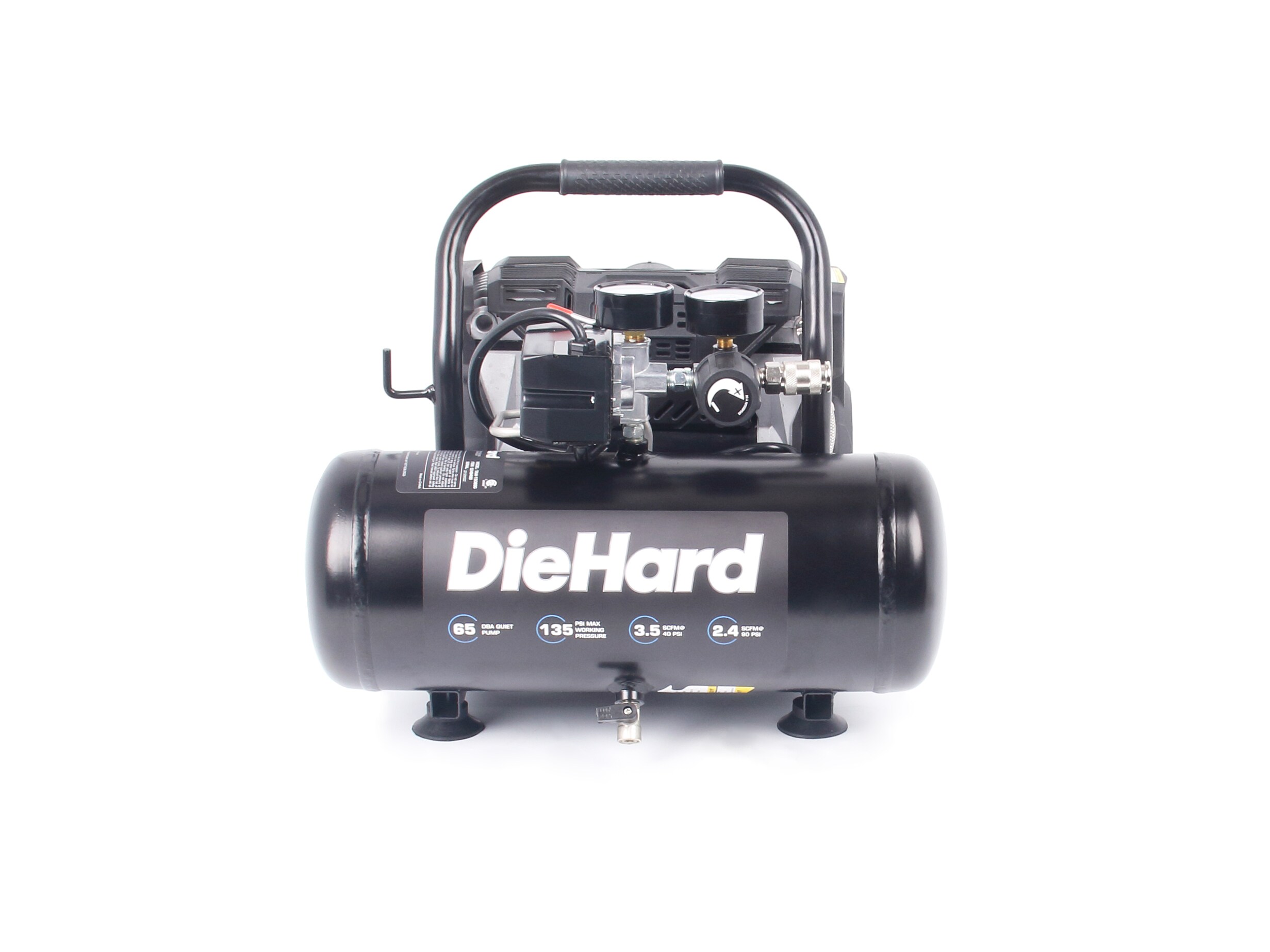 DieHard 2-Gallons Single Stage Portable Corded Electric Hot Dog Air Compressor