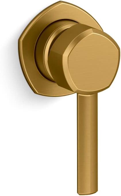 KOHLER 27012-4-2MB Occasion Single-Control Wall-Mount Bathroom Faucet Handle, Bathroom Sink Faucet Handle, Vibrant Brushed Moderne Brass
