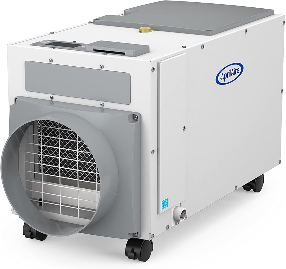 AprilAire E100C Pro 100-Pint Whole-House Dehumidifier with Castors, Energy Star Certified, Commercial-Grade Whole-Home Dehumidifier for Basement, Crawlspace, or Whole House up to 5,500 sq. ft.
