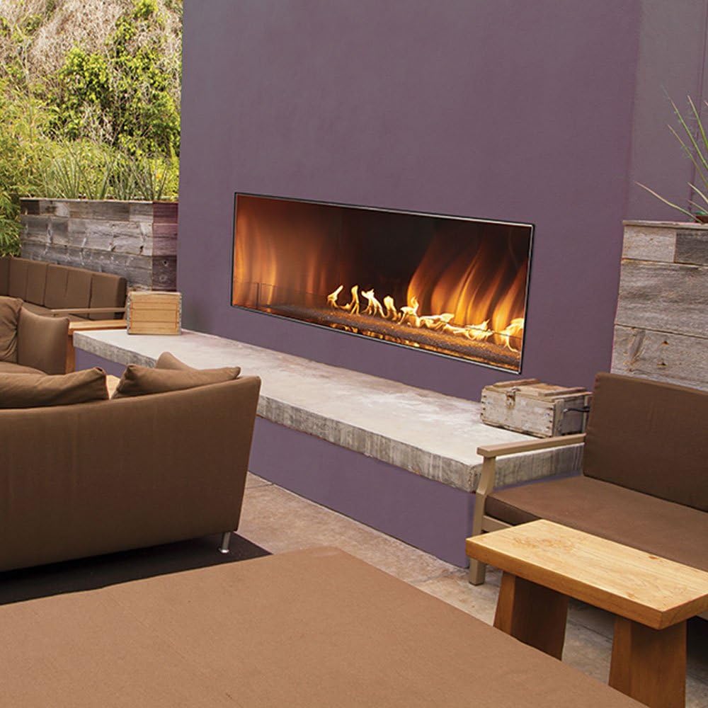 OLL48FP12SN Carol Rose 48-Inch Outdoor Manual Ignition Linear Fireplace - Natural Gas