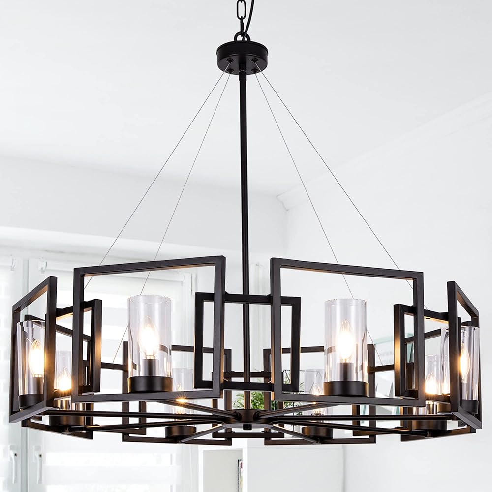 Black Farmhouse Chandelier 36