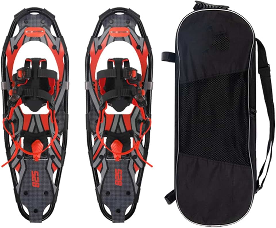 25/30Inches Snowshoes for Men and Women, Lightweight Aluminum Snow Shoes with Adjustable Ratchet Bindings with Carrying Tote Bag for Heavy Snow Walking Hiking (Size : 30inch)