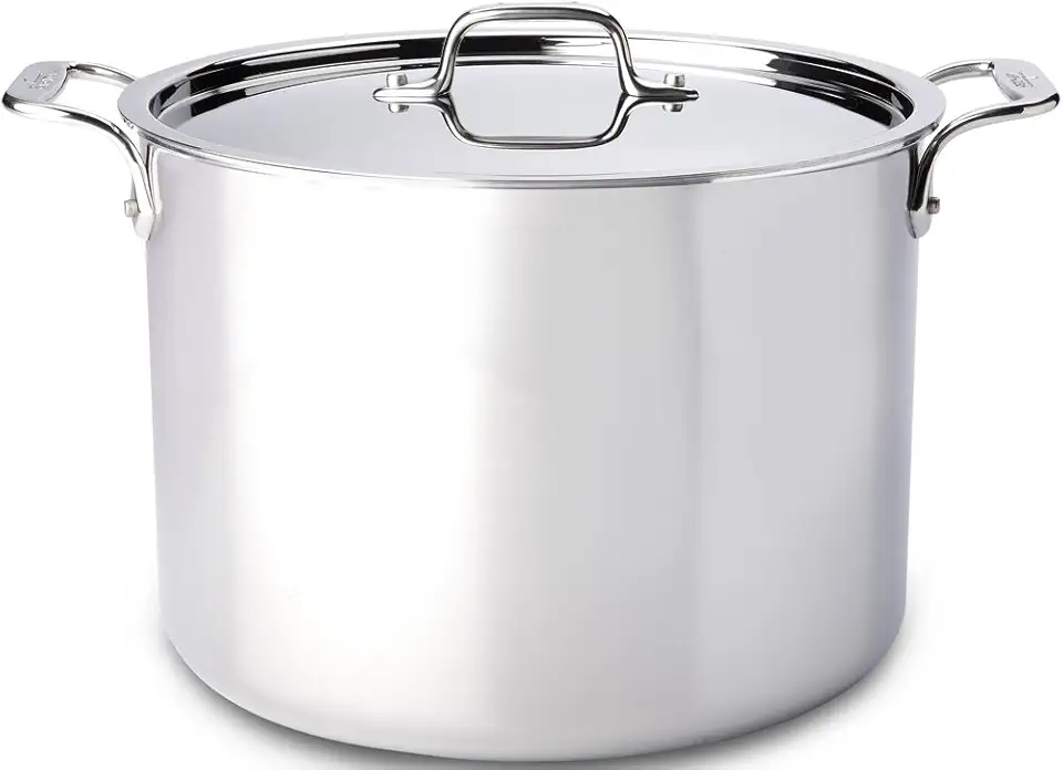 All-Clad 4512 Stainless Steel Tri-Ply Bonded Stockpot with Lid / Cookware, 12-Quart, Silver
