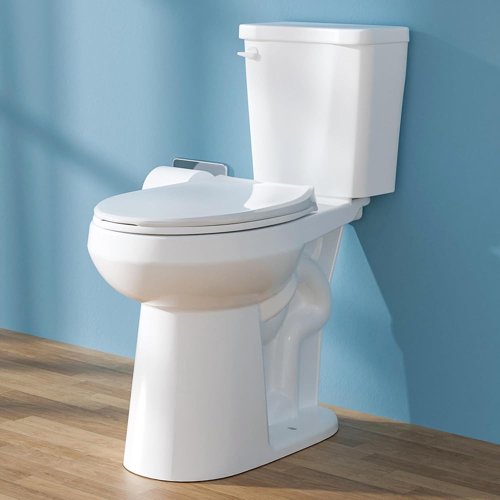 21 Inch Tall Toilets for Seniors Extra High Toilets for Elderly White Modern Toilets for Bathrooms Comfort Bowl Height Power Flush Toliet, Two-Piece Single Flush 1.28 GPF 12” Rough In