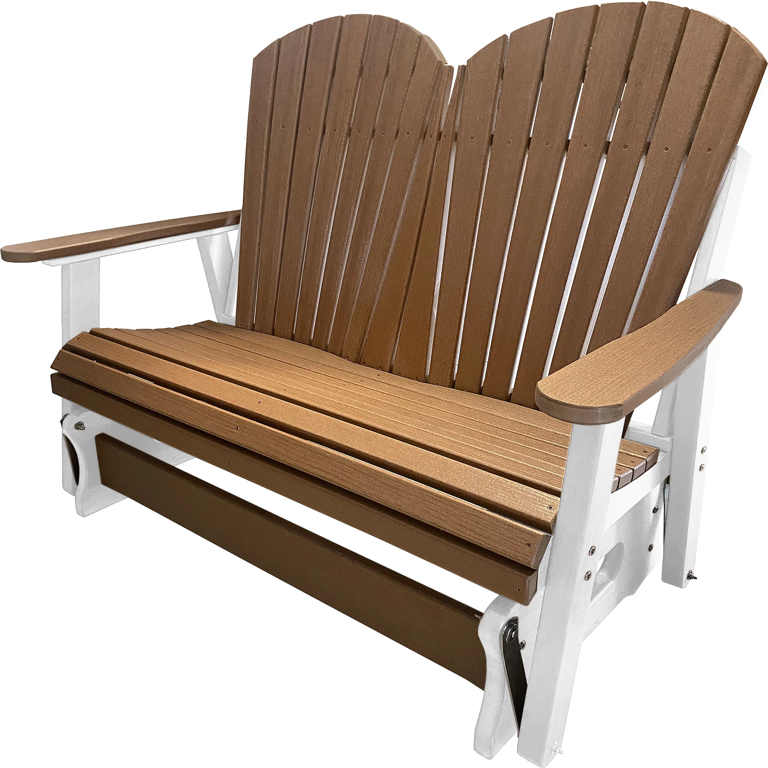 QUICK SHIP - Duraweather Poly Adirondack Loveseat Glider