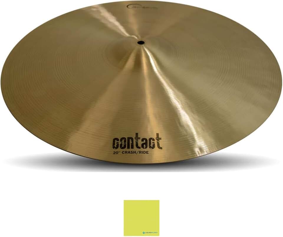 Dream Cymbals and Gongs 20 Inch Crash/Ride Cymbal (C-CRRI2) Bundle with Liquid Audio Instrument Polishing Cloth - Dream Contact Series