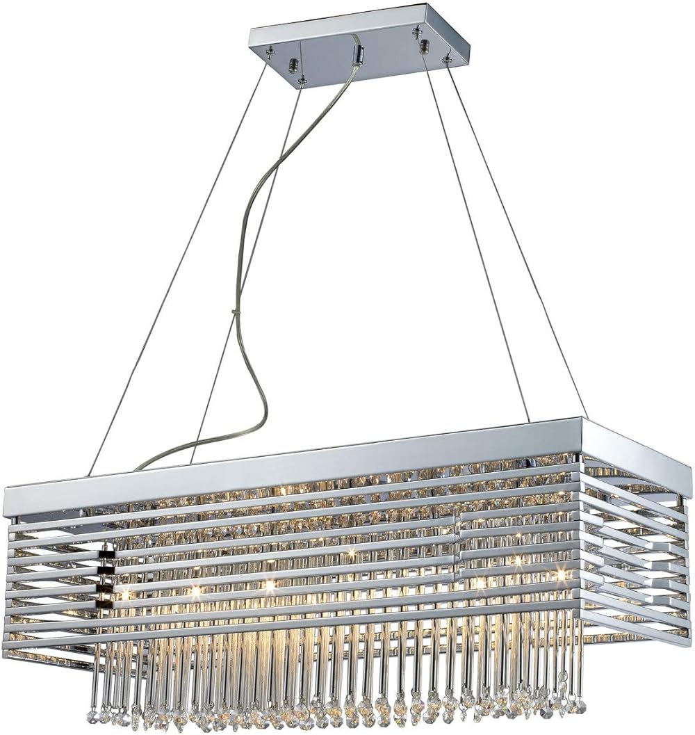 Elk 30020/12 Cortina 12-Light Chandelier, Polished Chrome Finish, 11