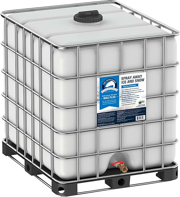 Bare Ground BG-275T All Natural Anti-Snow Liquid De-Icer in Profession, 275 Gallons in Professional Skidded Tote, white