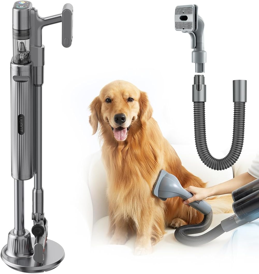 uwant Cordless Vacuum Cleaner with Auto Dust Collection Station & Pet Brush Head
