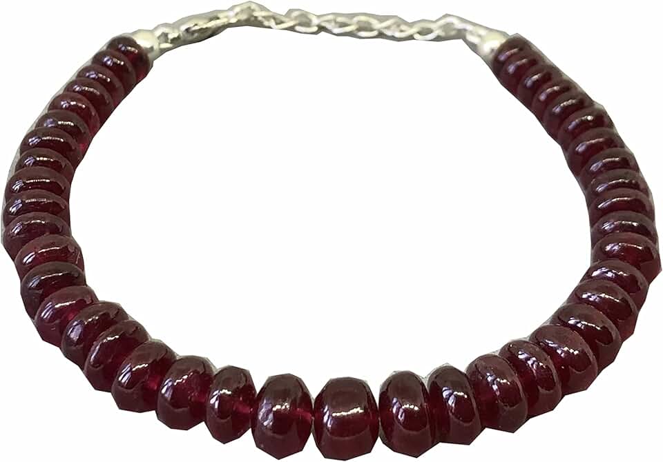 Beautiful Ruby Bracelet, Rondelle Beads Bracelet, Adjustable Handmade Bracelet, Smooth Polished Soothing Comfortable Bracelet, Bracelet For Mother's day, Father's Day. birthday, Friendship day