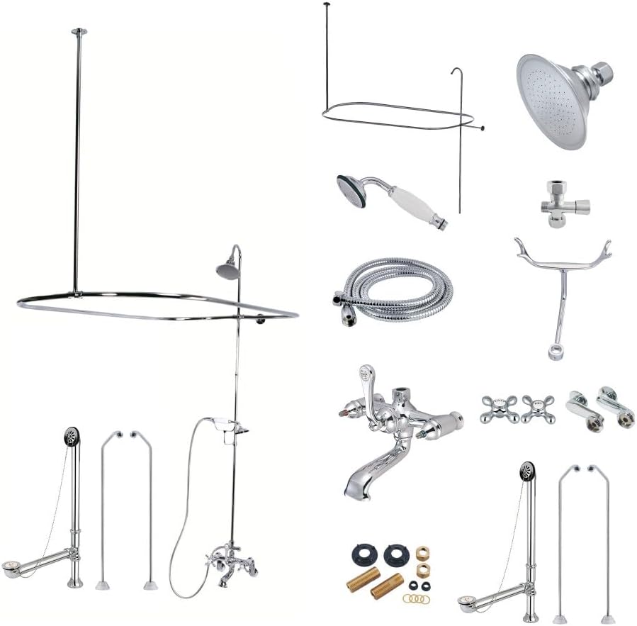 Kingston Brass CCK1181AX Vintage Clawfoot Tub Faucet Package, 5-1/4