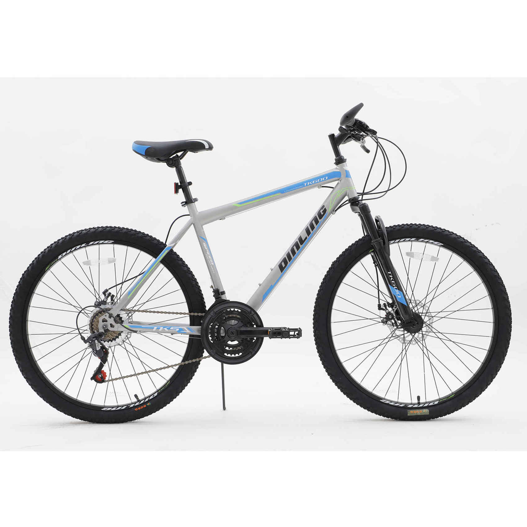 Dinling Mountain Bike for Men and Women, 26 inch Wheel, 21 Variable Speed Blue