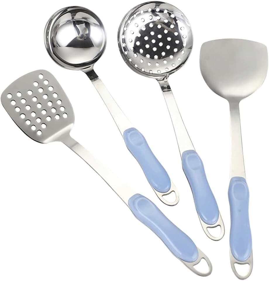 Kitchen Utensils Set Non-stick Kitchenware Cooking Tools Spoon Soup Ladle Spatula Shovel Accessories(D)