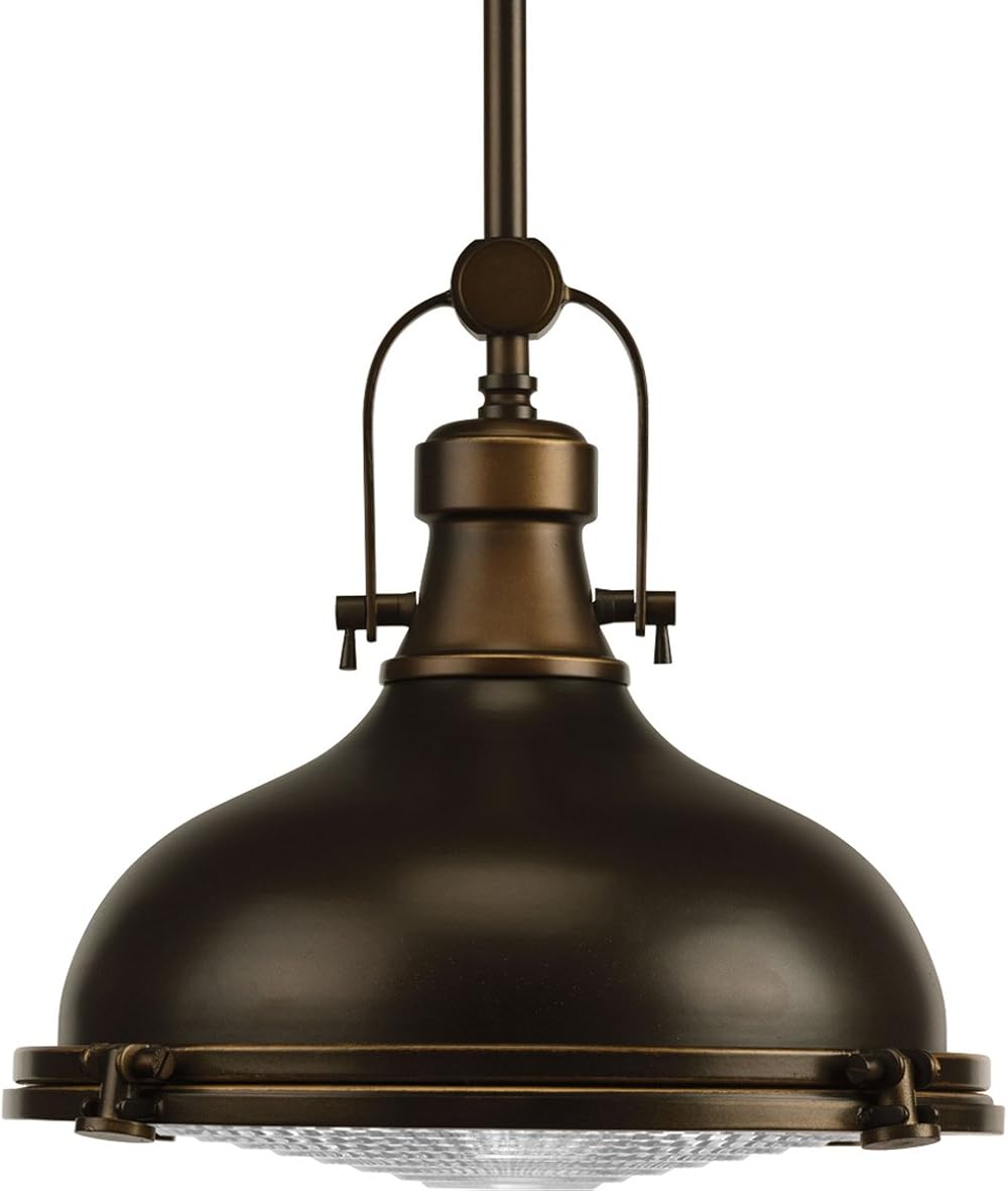 Fresnel Lens LED Collection Oil Rubbed Bronze Clear Fresnel Glass Coastal Pendant Light