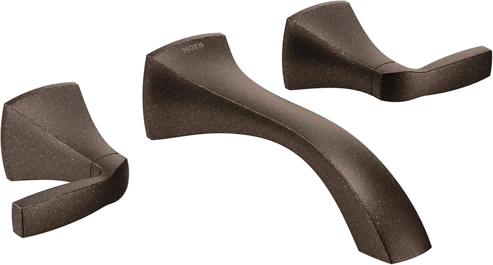 Moen Voss Oil Rubbed Bronze Two-Handle Wall Mount Bathroom Faucet Trim Kit, Valve Required, T6906ORB