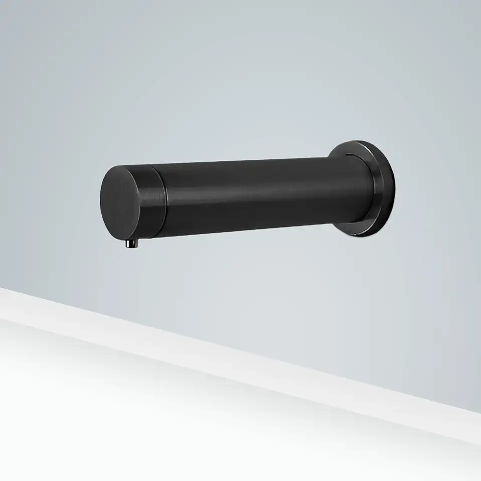 FontanaShowers Reno Commercial Automatic Soap Dispenser - FS9085 Contemporary Style Wall Mount Solid Brass Sensor Soap Dispenser - Dark Oil Rubbed Bronze Finish