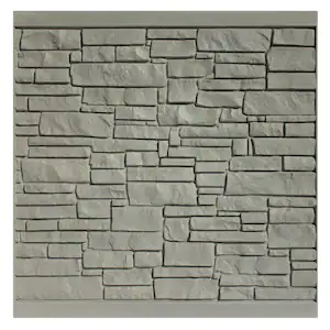 SimTek EcoStone 6 ft. H x 6 ft. W Gray Composite Fence Panel