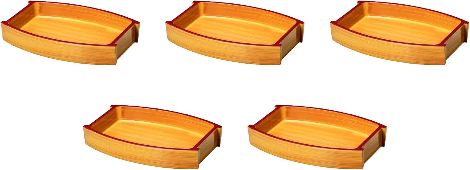 Set of 5, 3 Shaku Shune-shaped Shakubune-type Shiraki-lacquered Tub