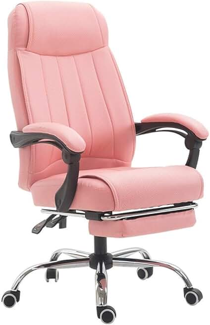 Executive Office Chair - High Back Leather Office Chair with Footrest and Thick Padding - Reclining Computer Chair with Textured Leather and Ergonomic Segmented Back