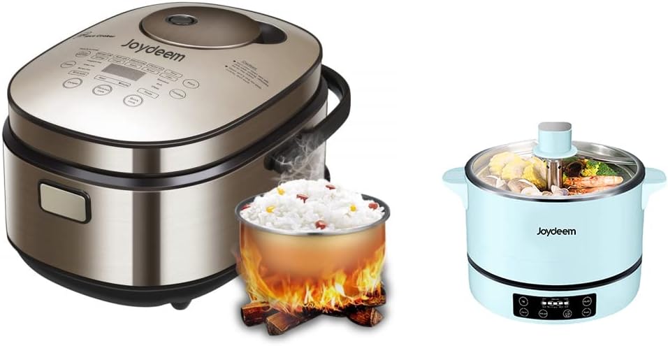 Joydeem Induction Heating System Rice Cooker 8 Cup & Joydeem Smart Automatic Lift Electric Hot Pot 4L