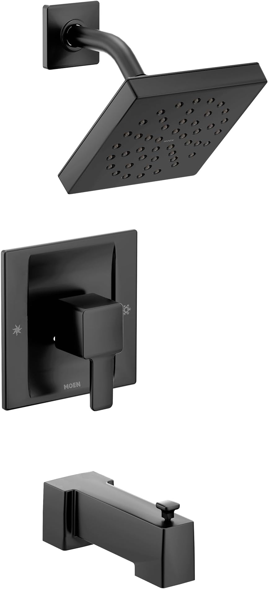 Moen TS2713BL 90 Degree Posi-Temp Tub/Shower Trim Kit, Valve Required, Matte Black