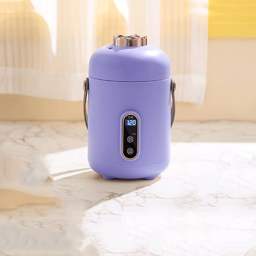 110V Electric Kettle Stew Hot Pot Soup Porridge Slow Cooker Rice Cooking Heating Lunch Box Food Warmer (Color : Black, Size : 110v)