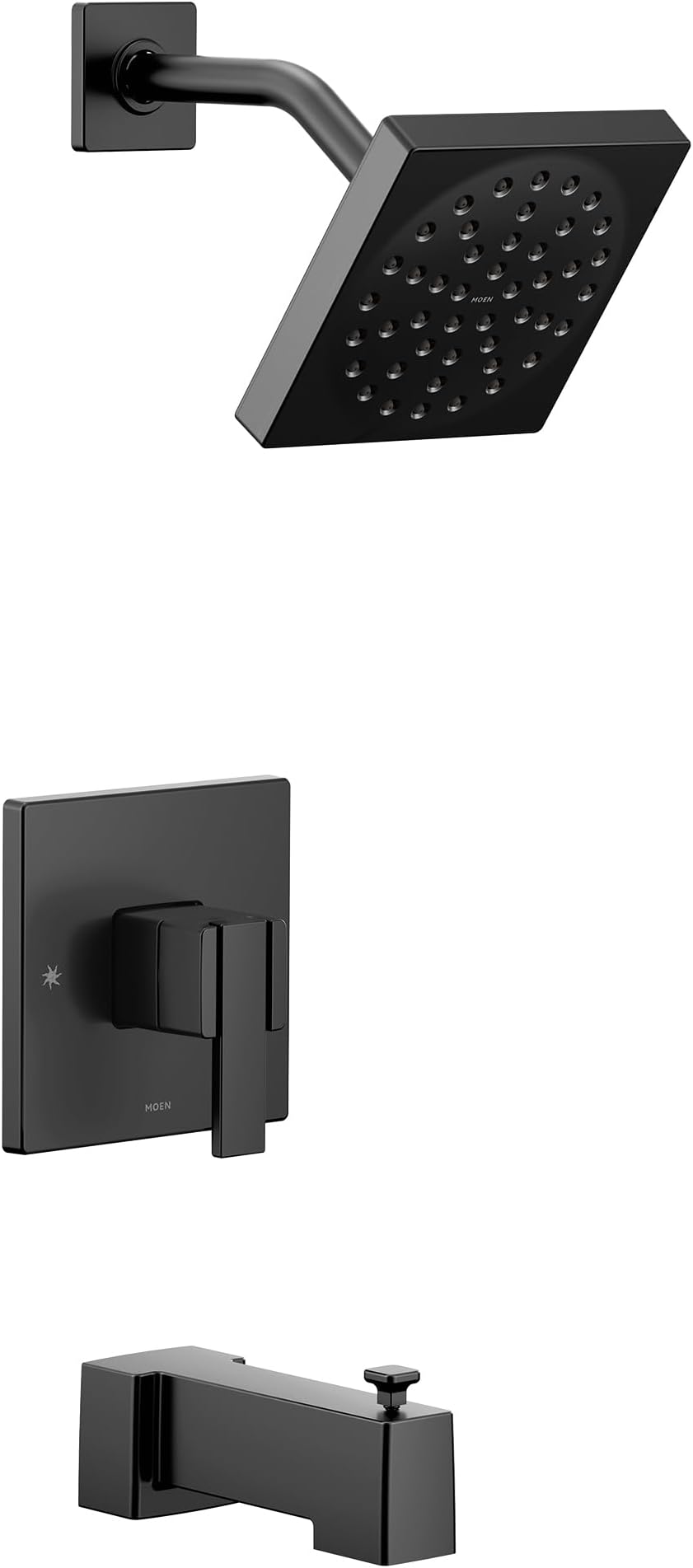 Moen UTS3713EPBL 90 Degree M-CORE 3-Series 1-Handle Eco-Performance Tub and Shower Trim Kit, Valve Required, Matte Black