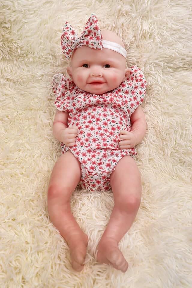 19in Realistic Reborn Baby Girl Dolls, Sweet Flexible Realistic Newborn Baby Doll, Advanced Painted Gifts for Kids Age 3+ #03